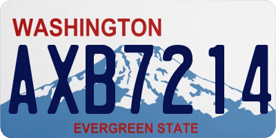 WA license plate AXB7214