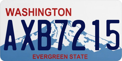 WA license plate AXB7215