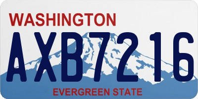 WA license plate AXB7216