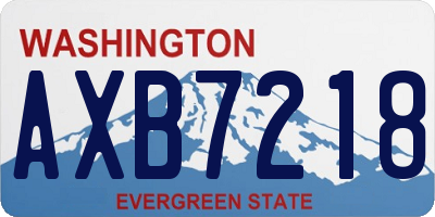 WA license plate AXB7218