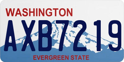 WA license plate AXB7219