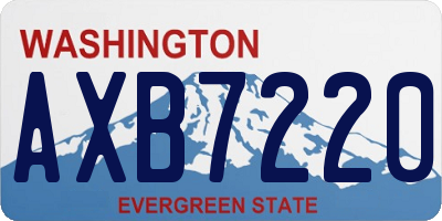 WA license plate AXB7220