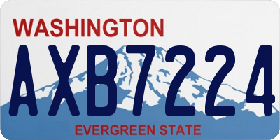 WA license plate AXB7224