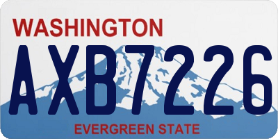 WA license plate AXB7226