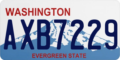 WA license plate AXB7229