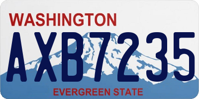 WA license plate AXB7235