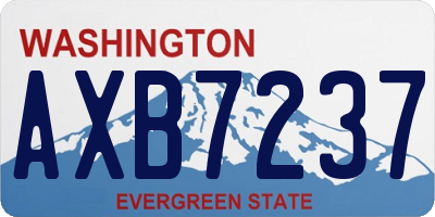 WA license plate AXB7237
