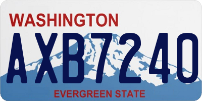 WA license plate AXB7240