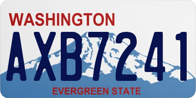 WA license plate AXB7241