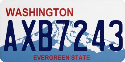 WA license plate AXB7243