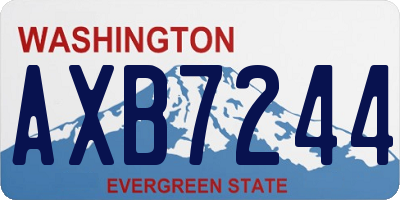 WA license plate AXB7244