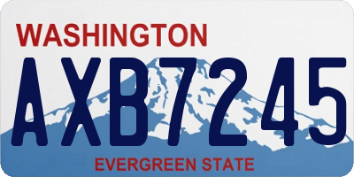 WA license plate AXB7245