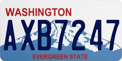 WA license plate AXB7247