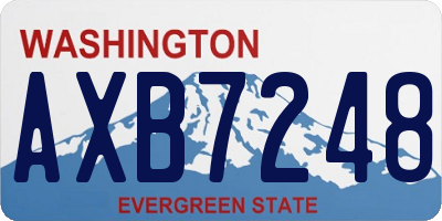 WA license plate AXB7248