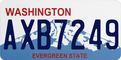 WA license plate AXB7249