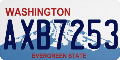 WA license plate AXB7253