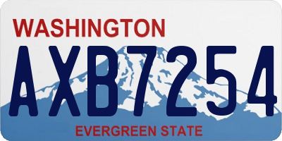 WA license plate AXB7254
