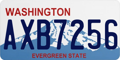 WA license plate AXB7256