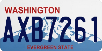 WA license plate AXB7261