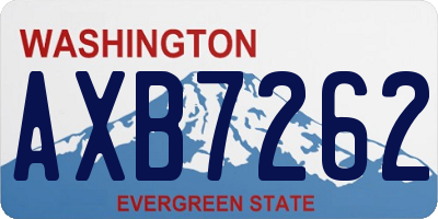 WA license plate AXB7262