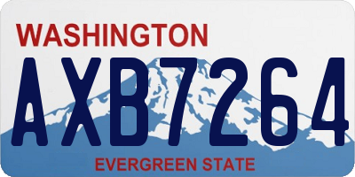 WA license plate AXB7264