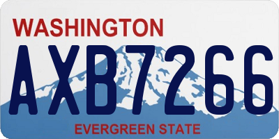 WA license plate AXB7266