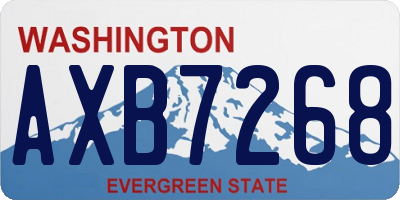 WA license plate AXB7268