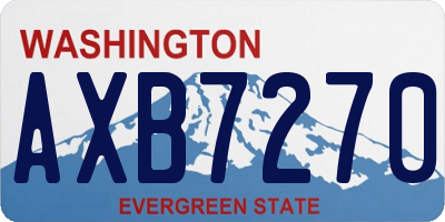 WA license plate AXB7270