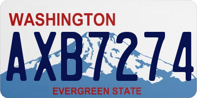 WA license plate AXB7274