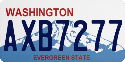WA license plate AXB7277