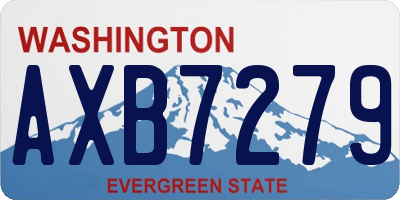 WA license plate AXB7279