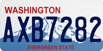 WA license plate AXB7282