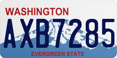 WA license plate AXB7285