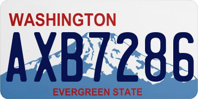 WA license plate AXB7286