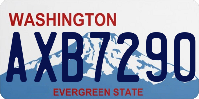 WA license plate AXB7290