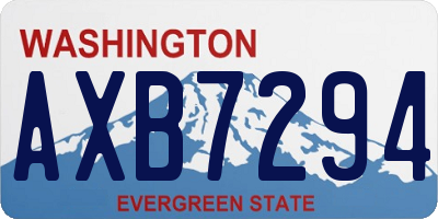 WA license plate AXB7294