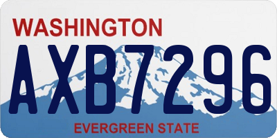 WA license plate AXB7296