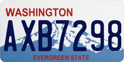 WA license plate AXB7298