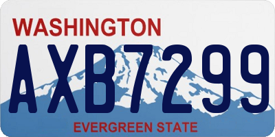 WA license plate AXB7299