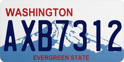 WA license plate AXB7312