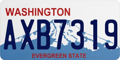 WA license plate AXB7319