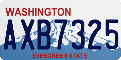 WA license plate AXB7325