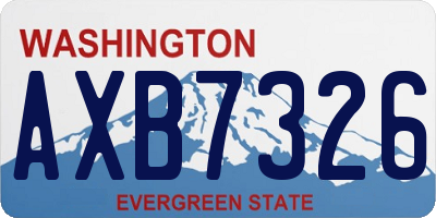 WA license plate AXB7326