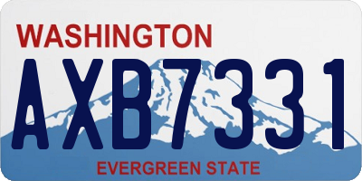 WA license plate AXB7331