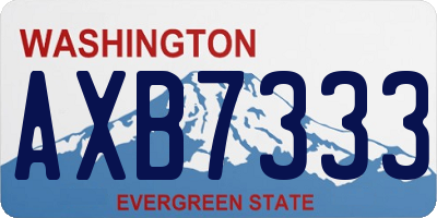 WA license plate AXB7333