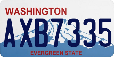 WA license plate AXB7335