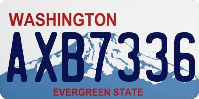 WA license plate AXB7336