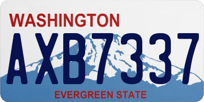 WA license plate AXB7337