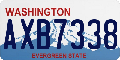 WA license plate AXB7338