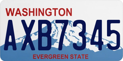 WA license plate AXB7345